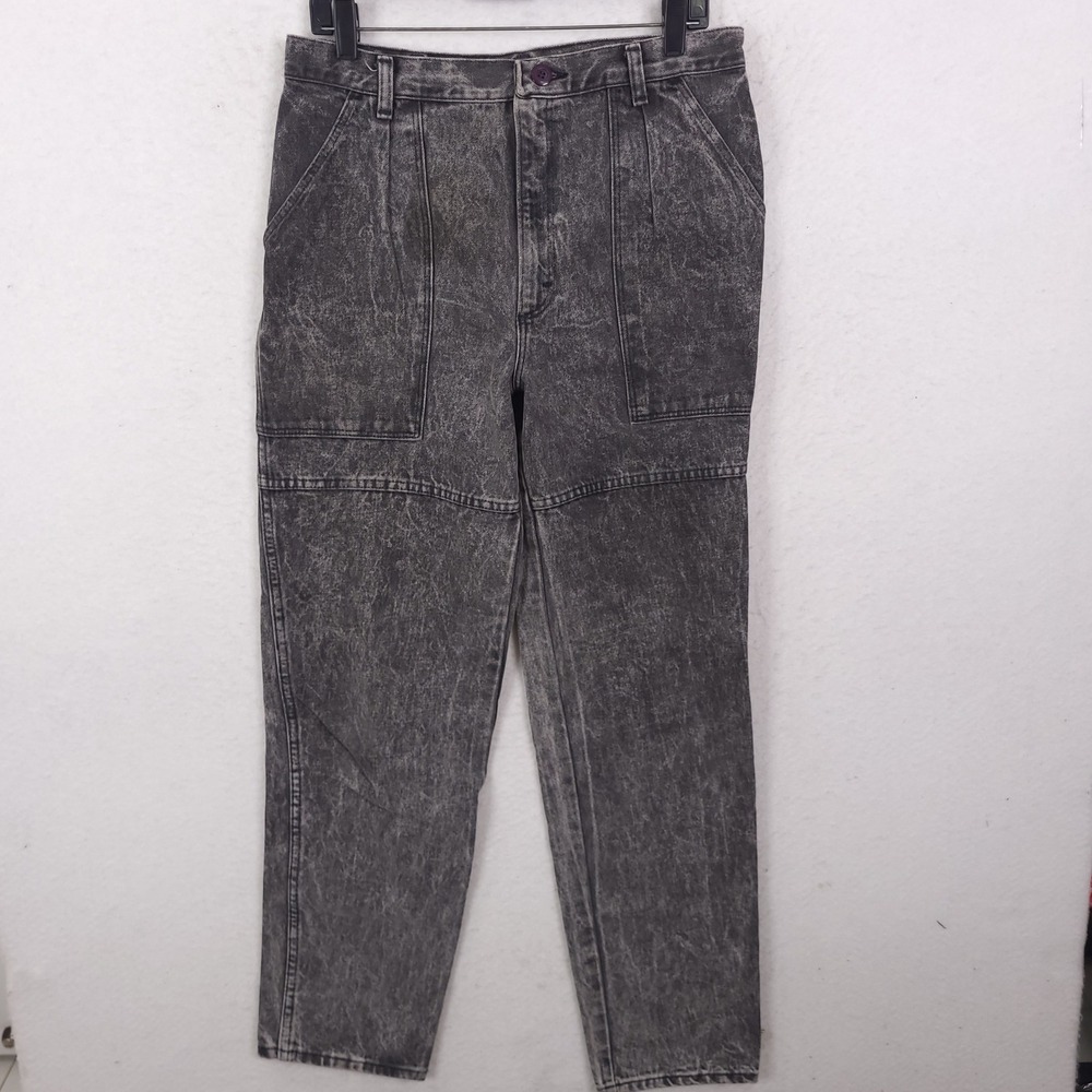 Wrangler Acid Wash Jeans Mens 34x34 Fits 32x32 Grey Vintage 90s USA Made Patch